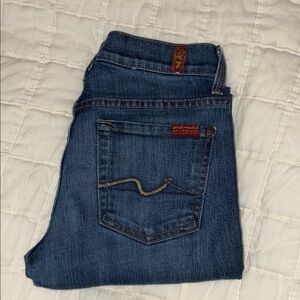 7 For All Mankind Classic Straight Leg Indigo Jeans